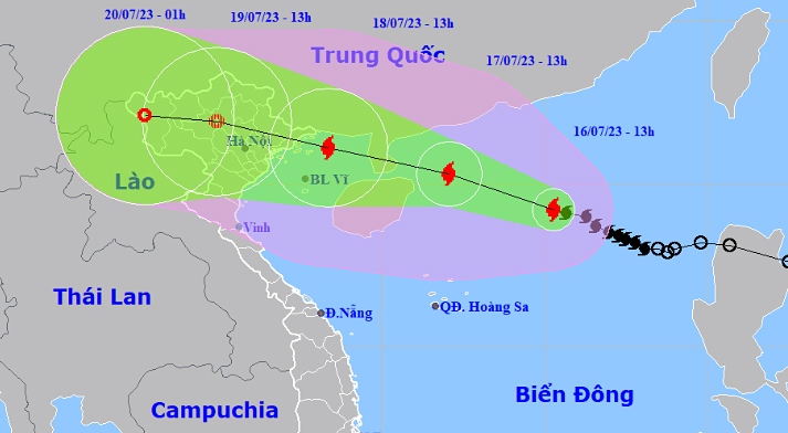 Storm TALIM gains strength, heavy rain expected in northern Vietnam